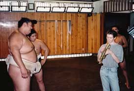 At the training place of Sumo wrestlers, Japan